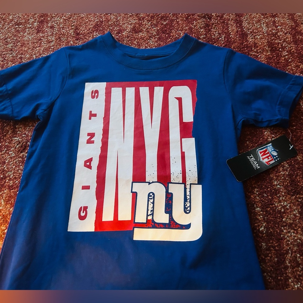 NFL Boy’s New York Giants Size 7 Tear It Up T-Shirt NEW - Picture 2 of 3